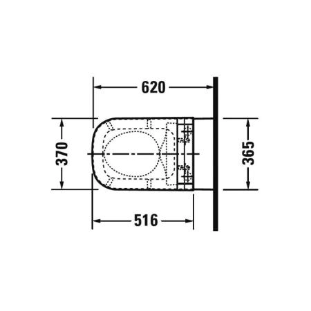 Duravit Happy D.2 SensoWash Унитаз 62х36.5см., подвесной, безободковый, с креплениями, цвет: белый