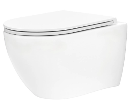 Tece Spring R комплект унитаз подвесной Square, безободковая чаша со смывом Tornado flush, сиденье Slim с микролифтом и быстрым снятием, белый глянец 