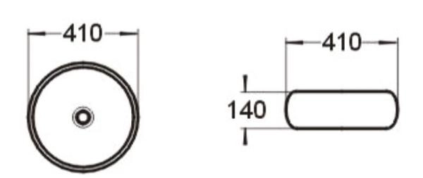 Раковина SantiLine SL-7011 керамическая, накладная, декоративная