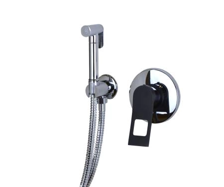 Гигиенический душ встраиваемый со смесителем ЭЛЕМЕНТ EL28CB хром черный