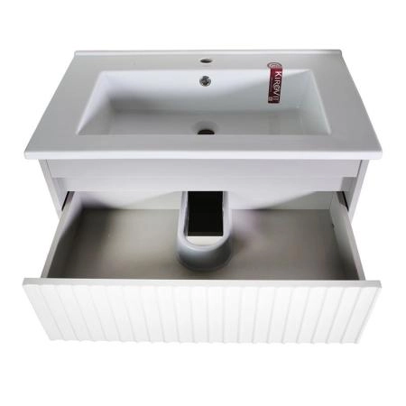 Тумба ASB-Mebel Мирано 65 Слоновая кость/Шиншилла серая напольная