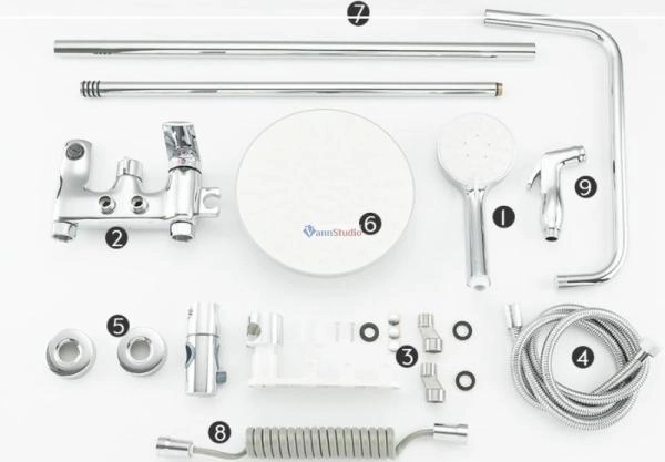 Душевая система Frap F24004 хром для ванны