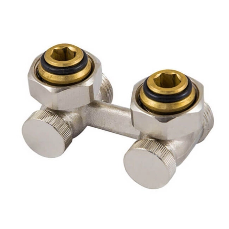 Schlosser узел подключения угловой никелированный G 3/4 x 3/4 D=50 MM EURO KONUS