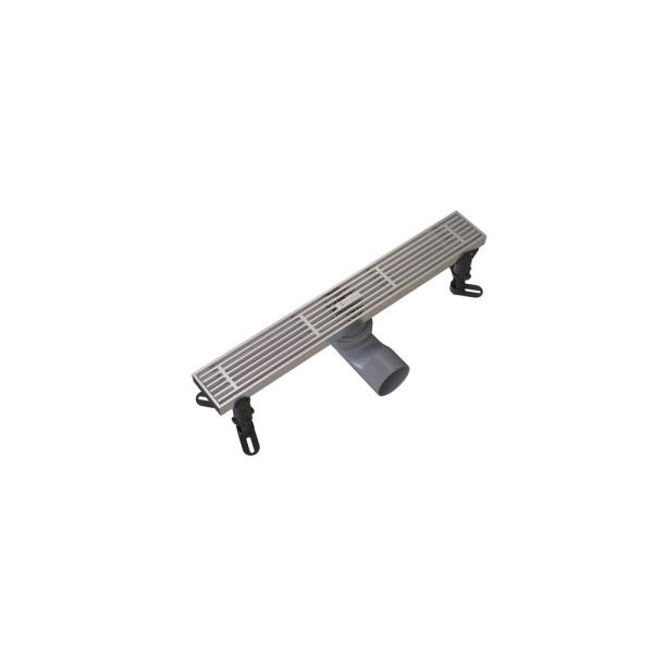 Душевой трап KNOTLOR SDRW0400LBS, линейный матовая сталь