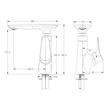 Смеситель для раковины KAISER Modern (99211) хром
