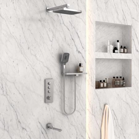 Душевой комплект Vincea VSFW-431T1RCH встраиваемый, термостатический, 3 режима, хром