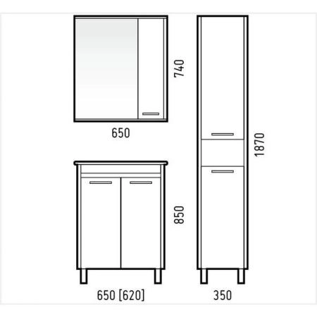 Тумба под раковину Corozo Лорена 65 антик