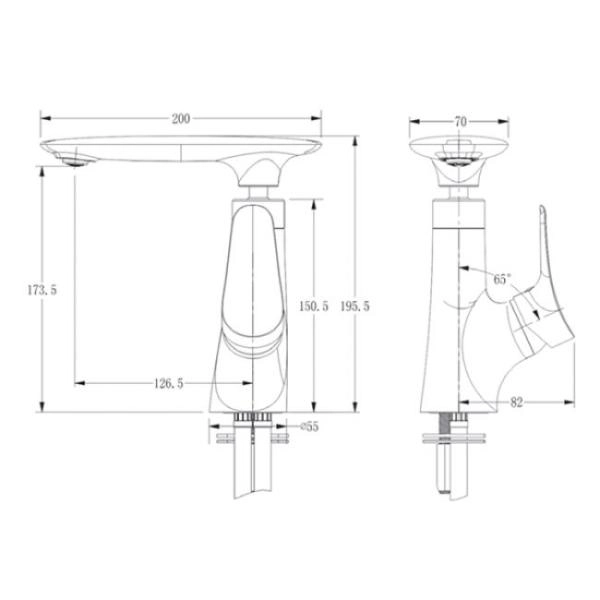 Смеситель для раковины KAISER Modern (99211) хром