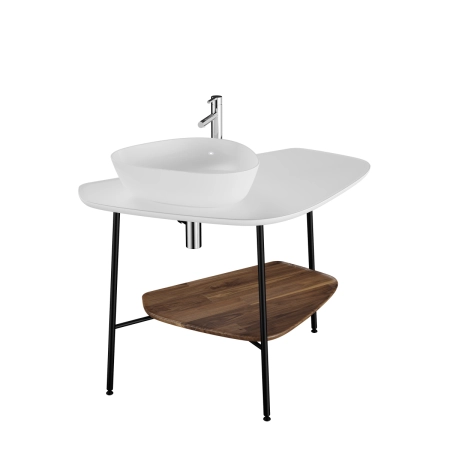 Столешница с раковиной VitrA Plural  62571 100 см отдельностоящая матовая белая керамика