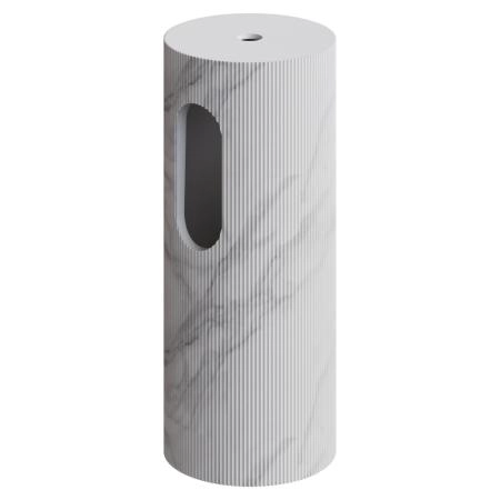 Пьедестал для раковины Boheme рифленый Corian 300*720 Calacatta 801-Base-Rib-CLCT