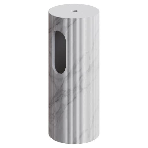 Пьедестал для раковины Boheme рифленый Corian 300*720 Calacatta 801-Base-Rib-CLCT