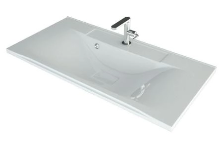 Раковина Uperwood Elen, 100 см, с декоративной крышкой, белая