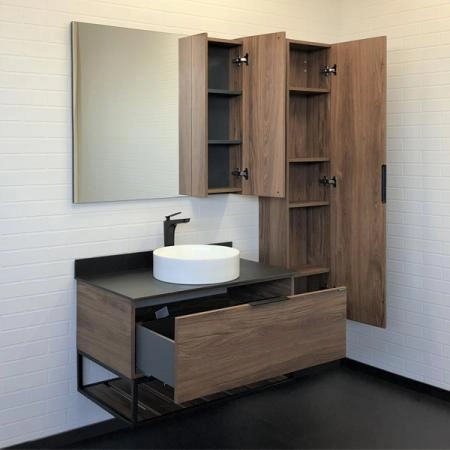Зеркало-шкаф Comforty Порто-90 00-00009232 Дуб темно-коричневый