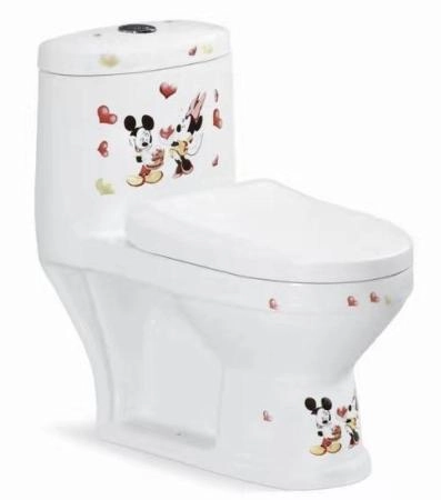 Унитаз SantiLine SL-5015 напольный, моноблок (детский, сиденье микролифт)