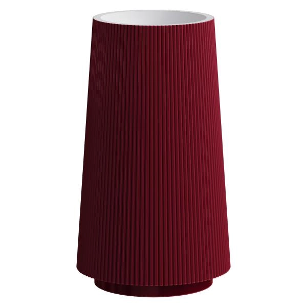 Раковина напольная Boheme рифленая Corian 480*480*850 Burgundy 801-Torre-BUR