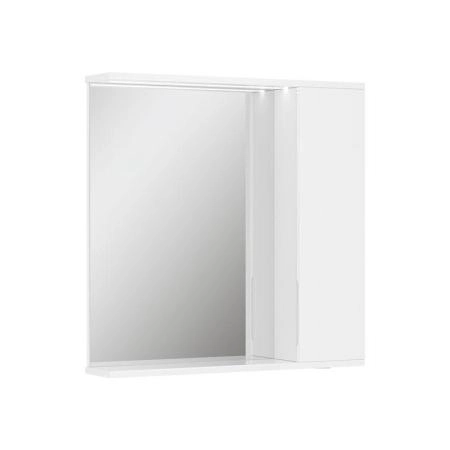 Зеркало-шкаф с LED подсветкой Volna Lake 70 левое (белый)