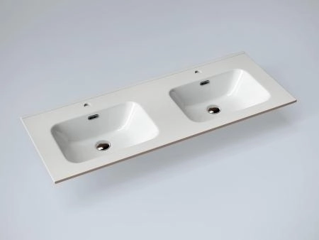 Раковина Gid 90120S 122x47 встраиваемая сверху белая