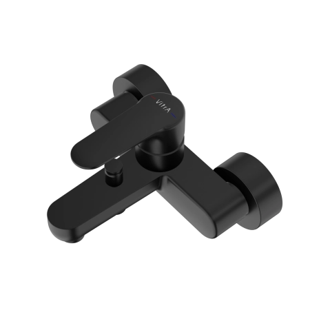 Смеситель VitrA Root Round  A4272536EXP настенный однорычажный матовый черный латунь