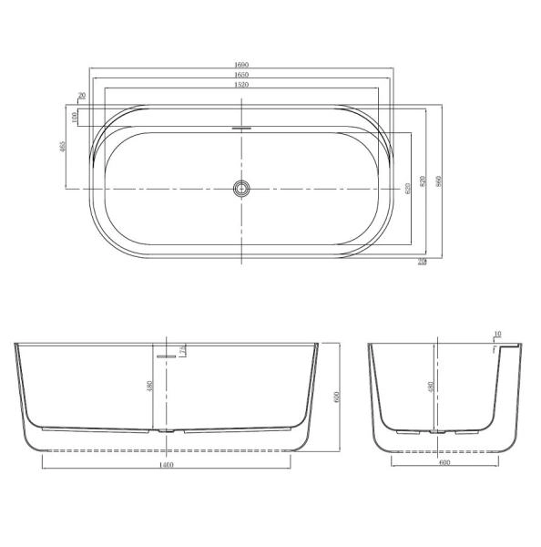 Ванны Azario Ванна отдельностоящая Azario Winchester WIN17085 170х85 см