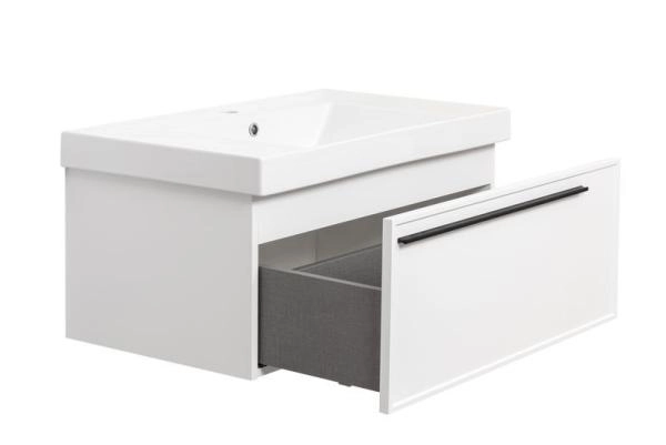 Тумба под раковину LA FENICE Elba Bianco белая 80 FNC-01-ELB-B-80 белый матовый