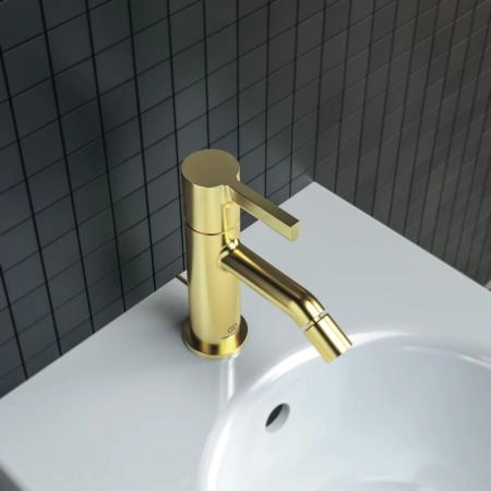 Ideal Standard Joy Смеситель для биде, на 1 отв., с донным клапаном, цвет: PVD Brushed Gold (Шлифованное Золото)