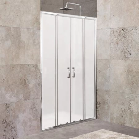 Душевая дверь BelBagno UNIQUE 150-180 матовое стекло 5 мм профиль хром UNIQUE-BF-2-150/180-P-Cr