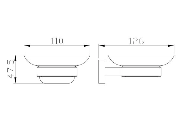 Мыльница с держателем WONZON & WOGHAND GRAFFITY, Брашированный никель (WW-9322-BN)