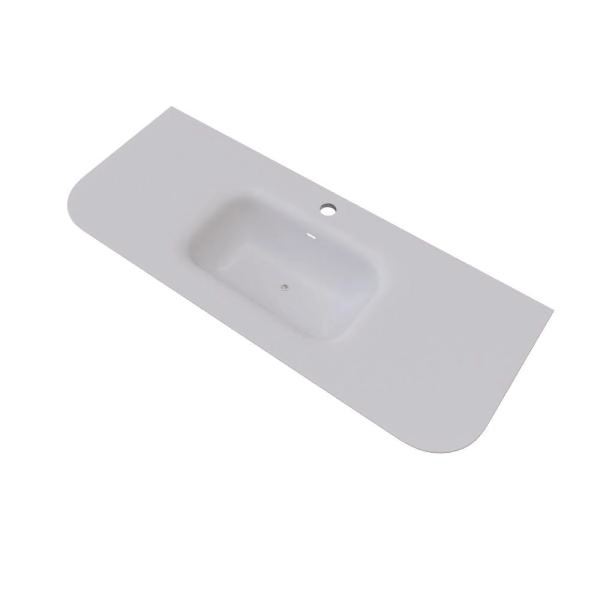 Раковина KNOTLOR ОБЛАКО FWB211200WY, встраиваемая матовый белый, 120 см