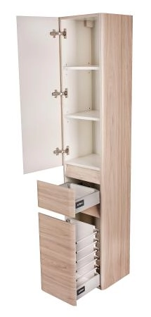 Колонна универсальная Style Line Атлантика 35 L с корзиной, Люкс ясень перламутр, PLUS