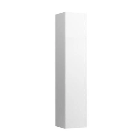 Laufen Base высокий шкаф 35x33.5x165см., 1 дверца, DX, 1 фиксированная полка, 4 стеклянные полки, дизайн совпадает с комбинированными раковинами, цвет: белый глянцевый