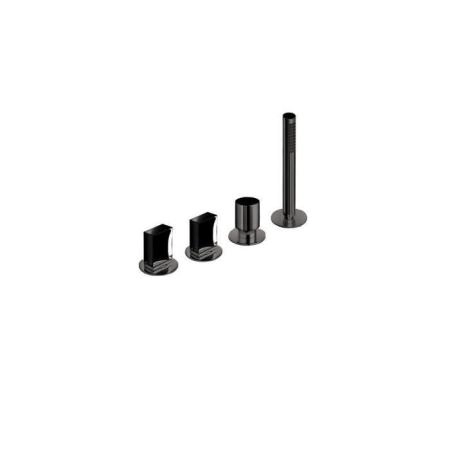 Fantini Venezia In Смеситель для ванны, набортный, 4 отв., без излива, цвет: Matt Gun Metal PVD