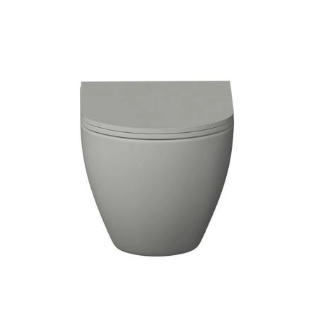 Унитаз Grossman GR-4455GMS (490*370*360) подвесной безободковый с тонкой крышкой, серый матовый