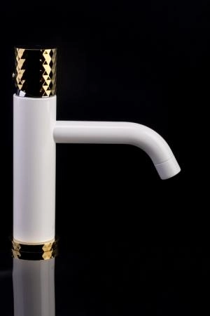 Смеситель STICK Boheme для умыв. низ. WHITE TOUCH CHROME_Комплект 121-WCR.2