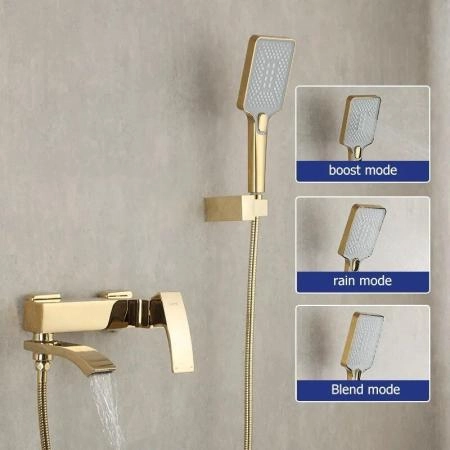 Смеситель Gappo G3207-3 для ванны  золото