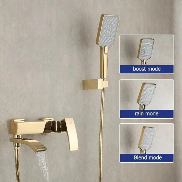 Смеситель Gappo G3207-3 для ванны  золото