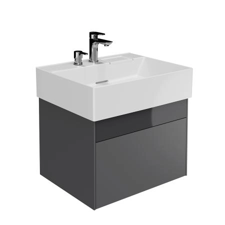 Тумба Kerama Marazzi LOGICA ЛОДЖИКА LOG.60.2\ST подвесная 2 ящика 60 см, стальной серый