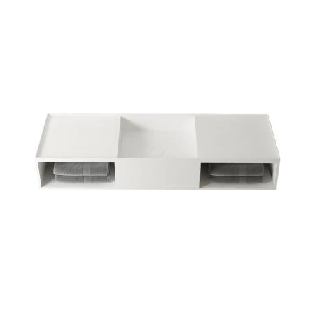 Раковина Vincea VWB-6S212MW, 1200*400*200, подвесная, цвет белый матовый искусственный камень