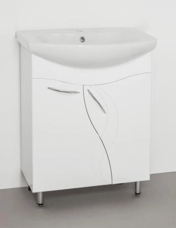 Тумба под раковину Style Line Elfante Амелия 65 напольная с дверками, белая