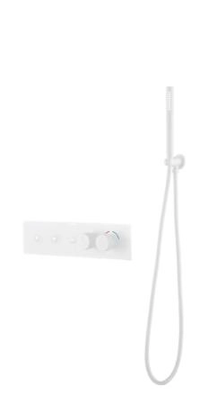 Смеситель FUSION Boheme TERMO с ручным душем MATT WHITE 131-SYS-MW