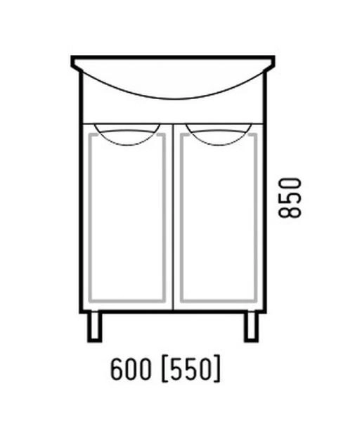 Тумба Corozo Монро 60, Элеганс 60 (раковина отдельно)