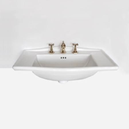 Devon Westminster Раковина полувстраиваемая (69,5х50см) с 3 отверстиями, для консолей и баз, цвет: белый (Со склада продаем с консолью!)