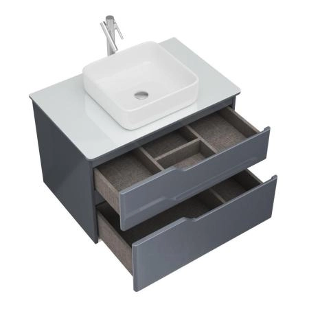 Тумба для ванной OWL Hella Cristal 80,серый лак OW24.18.01