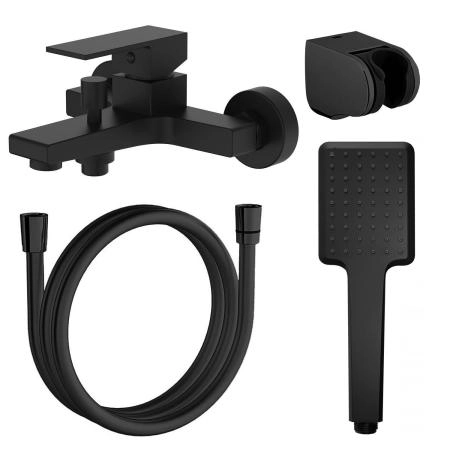 Смеситель для ванны Azario EDDIE с ручным душем, черный (AZ-WQY238207PA)