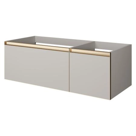 QUATRO 2 120см (80+40) тумба Boheme CASHMERE профиль MATT GOLD с подсветкой внутри 790-M2-120-CM-MG-LED
