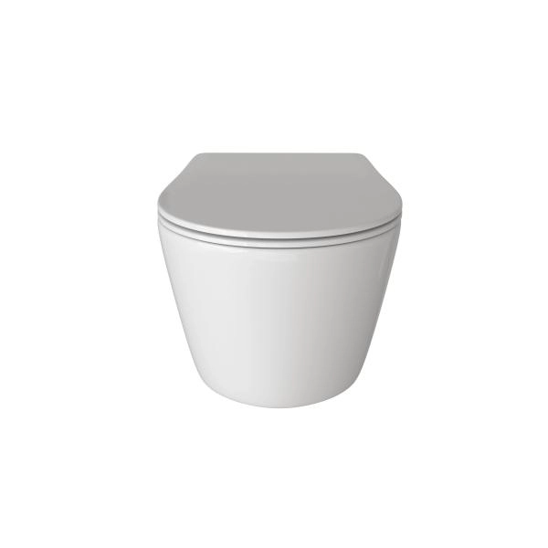 Унитаз Grossman GR-4459S (495*365*360) подвесной безободковый с тонкой крышкой, белый