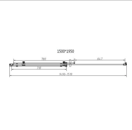 Душевая дверь Vincea Como-N VDS-4CN150CL, 1500, хром, стекло прозрачное