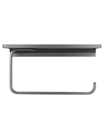 Держатель для туалетной бумаги с полкой WONZON & WOGHAND ECLIPSE, Темный графит (WW-9126-BGM)