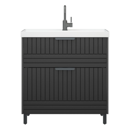 Тумба Corozo Терра 80, Люкс матовый графит, Сомо 80 / Слим 80 / Фостер 80 (раковина отдельно)