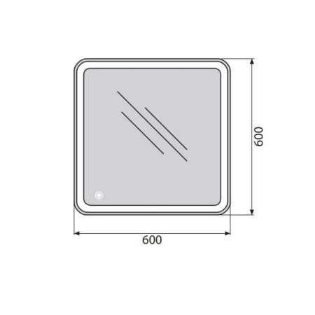 Зеркало Belbagno SPC-MAR-600-600-LED-TCH Led подсветка, сенсор 600x30x600