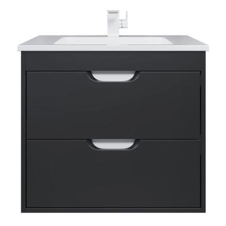 Тумба с раковиной для ванной Uperwood Modul 65 см, подвесная, матовая, черная